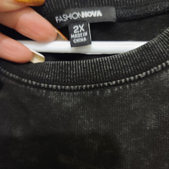 NWT Fashionnova plus US 2x black loose courset sleeveless dress - Picture 1 of 3